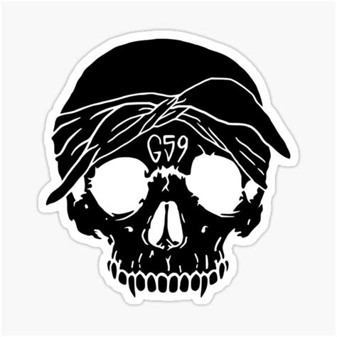 "G59 Logo Skull" Sticker for Sale by Yellow-Zebra | Redbubble