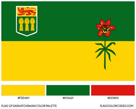 Saskatchewan flag color codes