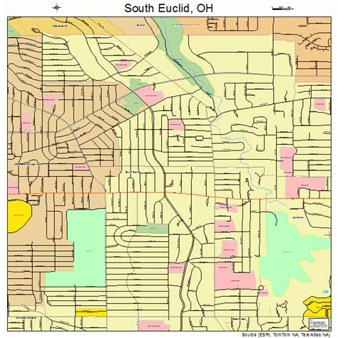 South Euclid Ohio Street Map 3973264