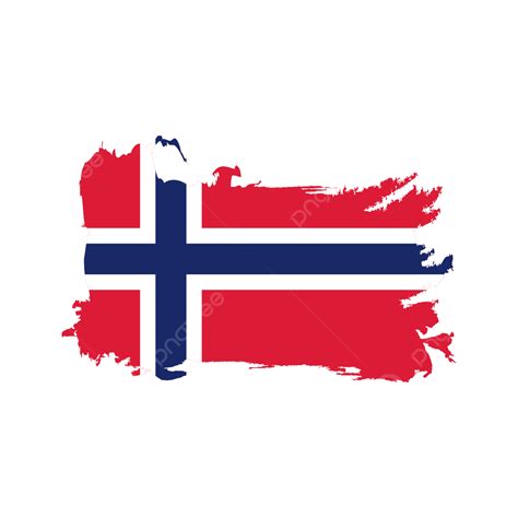 Norway Flag Brush Strokes Isolated Element Clipart Design, Norway Flag ...