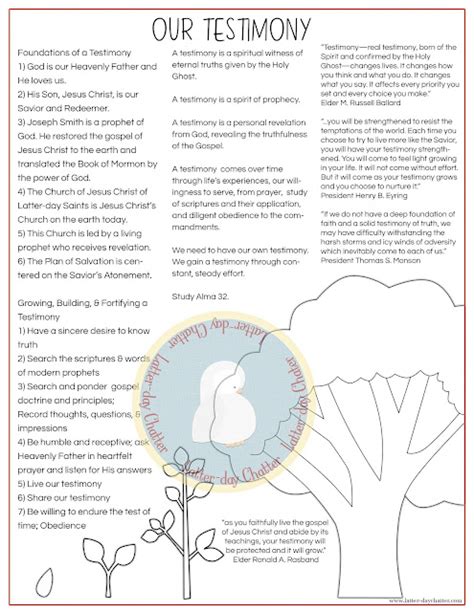 Latter-day Chatter: Study Guide: Our Testimonies