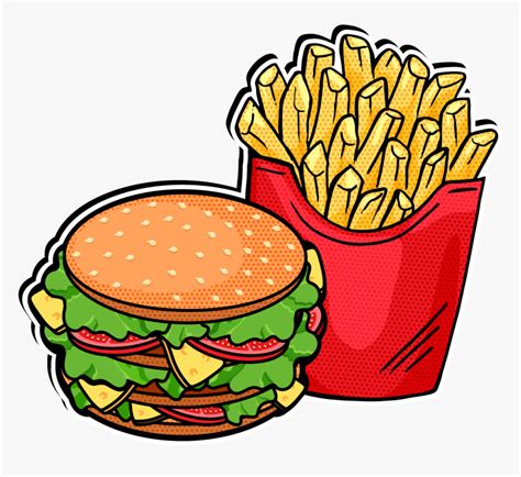 Hamburger And French Fries Clipart