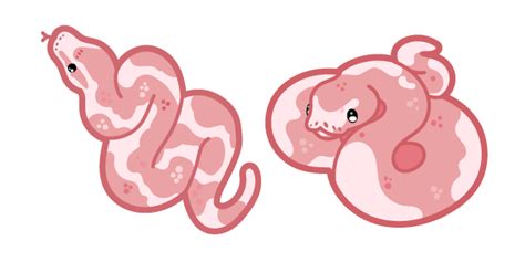 Cute Pink Snake cursor – Custom Cursor