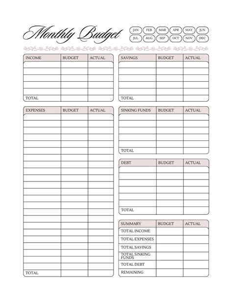 Excel Budget Spreadsheet Template