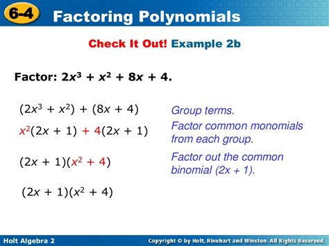 3.2 factoring polynomials