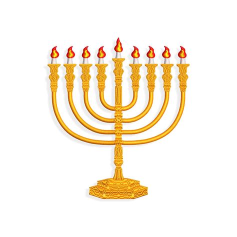 Hanukkiah Embroidery Design Files. Formats Pes Csd Dst Exp - Etsy