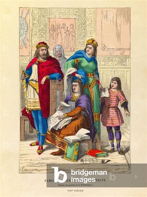 Image of Portrait of a noble family with its architect in the by Anonymous