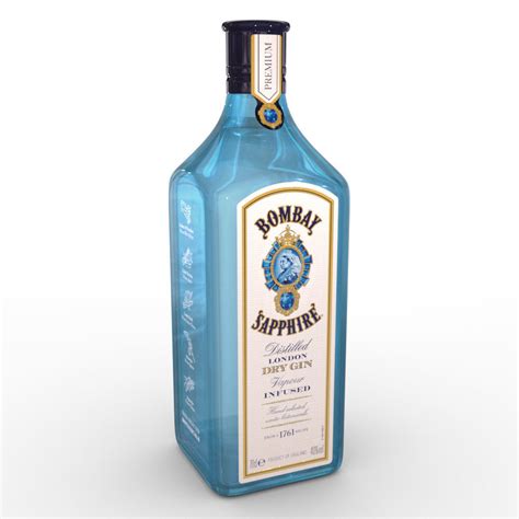 Bombay Sapphire 70cl Bottle 3D model | CGTrader