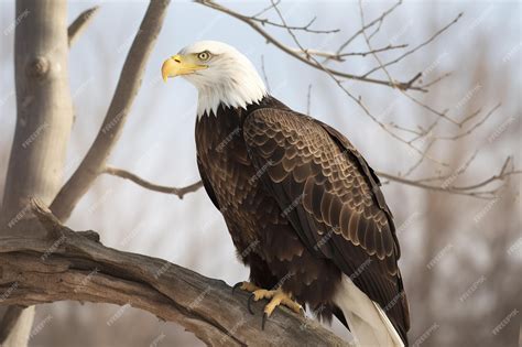 Premium AI Image | Bald eagle sitting on a branch