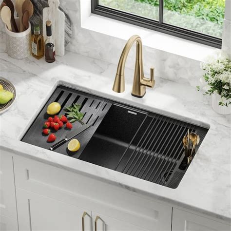 Black Undermount Kitchen Sink Composite Granite – Things In The Kitchen