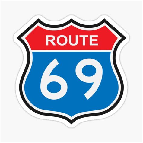 "ROUTE 69 sign" Sticker for Sale by Cozy-Hops | Redbubble