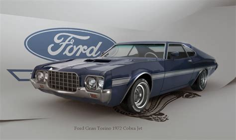 ArtStation - Ford Gran Torino 1972 Cobra Jet