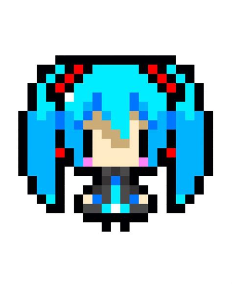 Hatsune Miku Pixel Art Minecraft Pixel Art Minecraft Pixel Art Miku ...