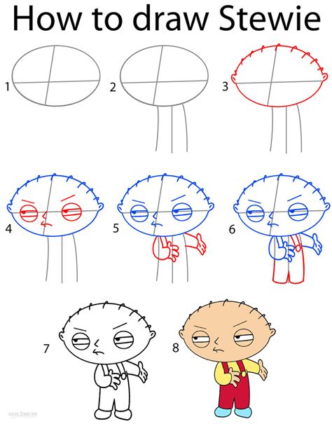 How to Draw Stewie (Step by Step Pictures)