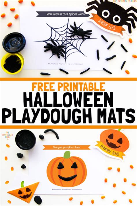 Halloween Playdough Mats {Free Printables} - The Printables Fairy