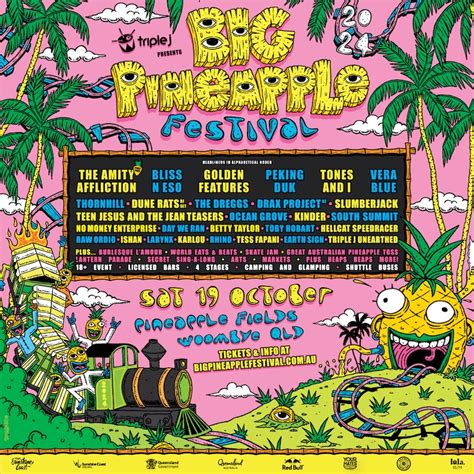 The BIG PINEAPPLE FESTIVAL lineup has dropped