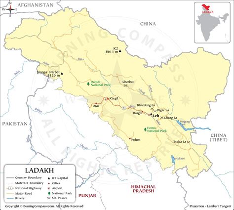 Nepal Ladakh Area Map