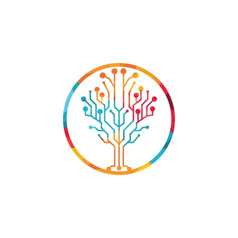 Premium Vector | Digital tree vector logo design