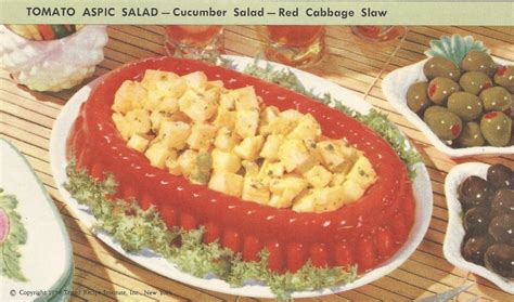 Tomato Aspic Salad | Vintage Recipe Cards