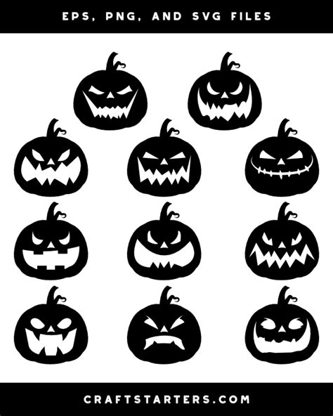 Scary Jack O Lantern Silhouette Clip Art