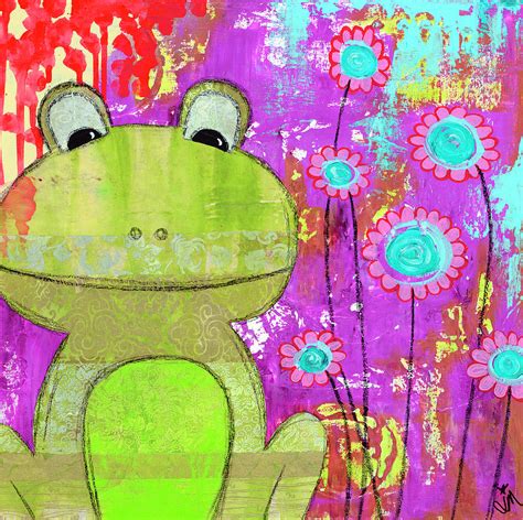 Whimsical Frog Painting by Jennifer Mccully - Pixels