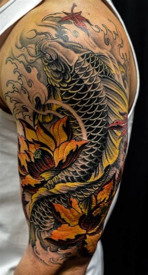 110 Best Japanese Koi Fish Tattoo Designs and Drawings | Koi tattoo ...