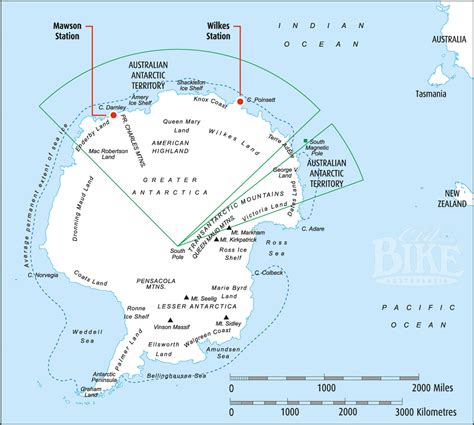 Antarctic-Map - Old Bike Australasia