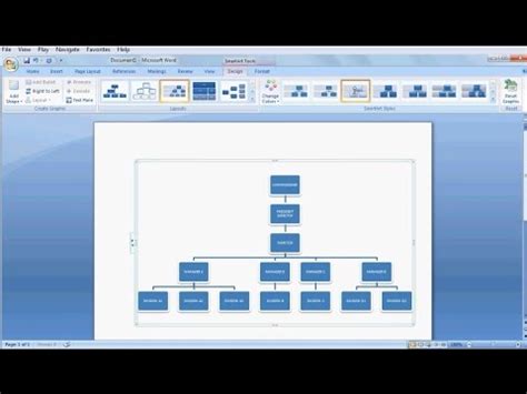 How To Create A Hierarchy Chart In Word 2010 - Chart Walls