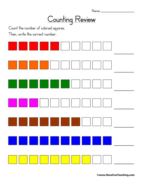 Math Counting Worksheets | Have Fun Teaching