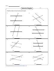 interior angles worksheet 1.pdf - Name : ES1 Interior Angles Find the ...