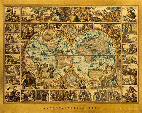 Antique World Map Wallpaper - WallpaperSafari