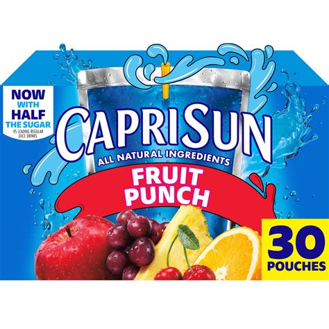 Capri Sun® Fruit Punch Juice Drink Blend, 30 ct Box, 6 fl oz Pouches ...