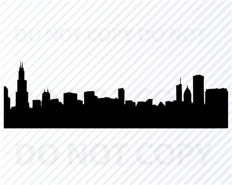 Chicago Skyline SVG Files for Cricut City Skyline Clipart City | Etsy