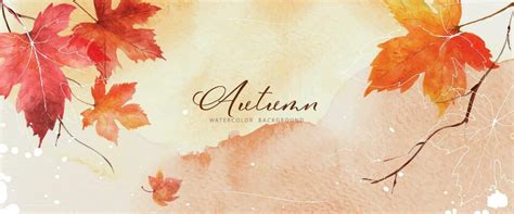 Fall Watercolor Background Vector Art, Icons, and Graphics for Free ...