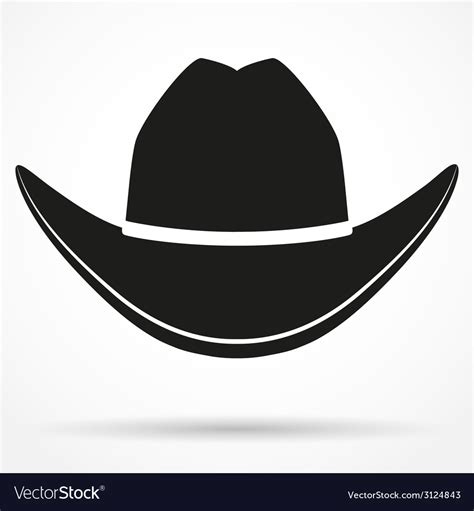 Silhouette symbol of cowboy hat Royalty Free Vector Image