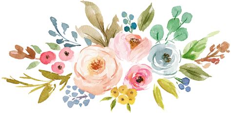 Watercolor Flower Vector, Watercolor Flower Wreath, Watercolor Flower ...