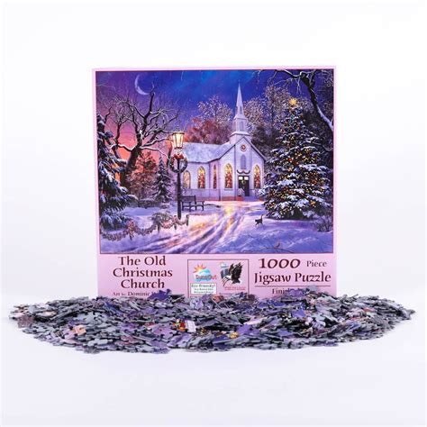 Puzzle 'The Old Christmas Church' - 1000 Pc | SWANSON INC.