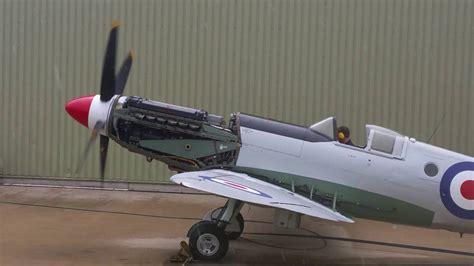 Spitfire Mk XIX Rolls Royce Griffon Engine Run. - YouTube