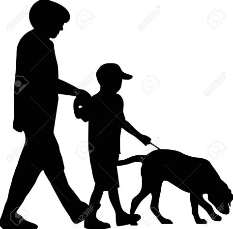 Dog Walking Silhouette at GetDrawings | Free download