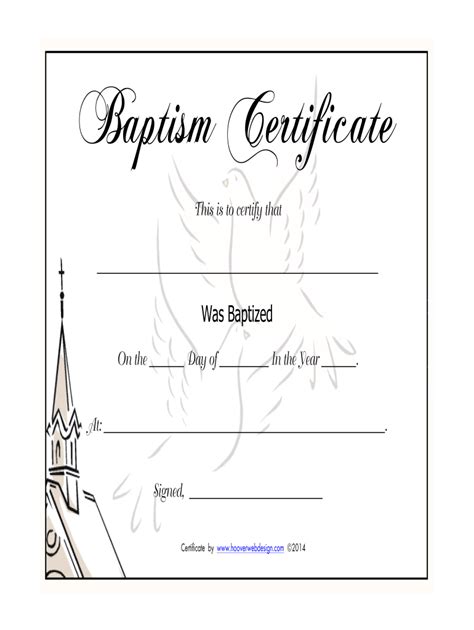 Baptism certificate printable free: Fill out & sign online | DocHub