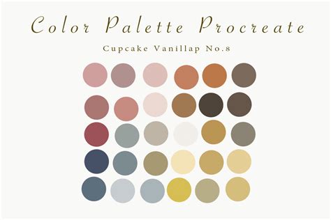 Cupcake Vanilla Color Palette Procreate Grafik Von chu.mono.pho ...