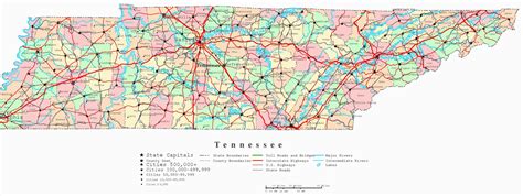 Printable Tennessee County Map