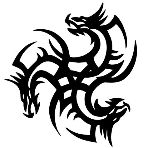 Three Headed Dragon Tattoo | Celtic dragon tattoos, Tribal dragon ...