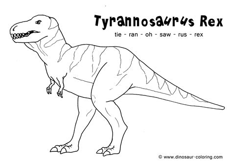 T Rex Coloring Pages Printable