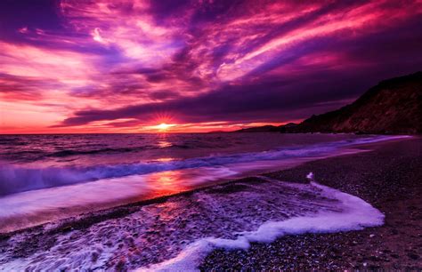 Purple Beach Wallpaper