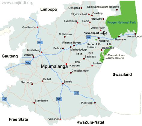 Map of Mpumalanga