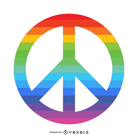 Rainbow Peace Symbol Vector Download