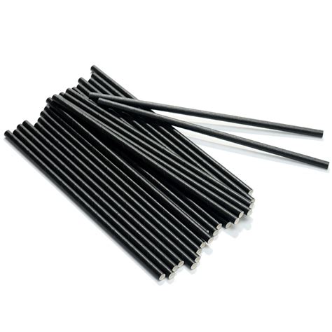 4,800 Bulk Black Paper Straws Unwrapped - Sustainable Sippers