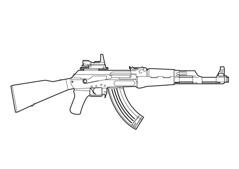 Ak 47 Drawing Step By Step at Drawing Tutorials