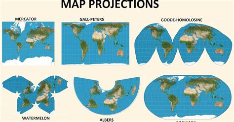 Practical Geography Skills: Map Projections: The meaning and examples